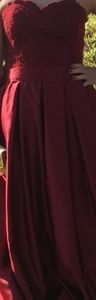 Burgundy prom dress